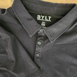 BYLT Basics Mens Short Sleeve Lux Polo Shirt Black Size 3XL